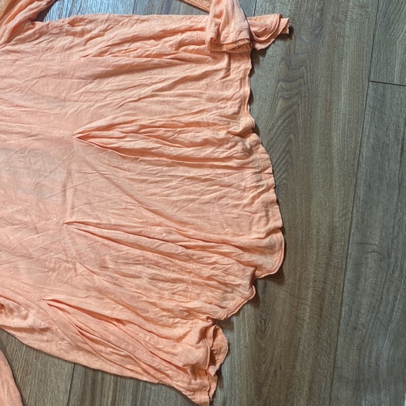 Free People Copper and Mixed Media Long Sleeve Tee. - Picture 7 of 13